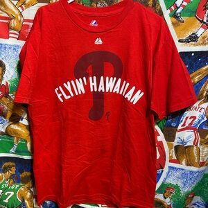 Philadelphia Phillies Shane Victorino Flyin Hawaiian Teeshirt